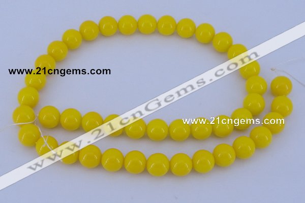 CGL861 10PCS 16 inches 6mm round heated glass pearl beads wholesale