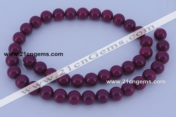 CGL878 10PCS 16 inches 4mm round heated glass pearl beads wholesale