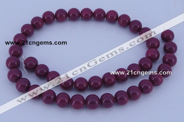 CGL879 10PCS 16 inches 6mm round heated glass pearl beads wholesale