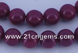 CGL880 10PCS 16 inches 8mm round heated glass pearl beads wholesale