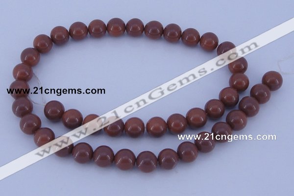 CGL885 10PCS 16 inches 6mm round heated glass pearl beads wholesale