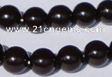 CGL896 10PCS 16 inches 4mm round heated glass pearl beads wholesale