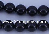 CGL902 10PCS 16 inches 4mm round heated glass pearl beads wholesale