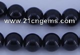 CGL903 10PCS 16 inches 6mm round heated glass pearl beads wholesale