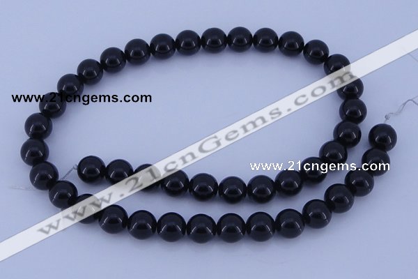 CGL903 10PCS 16 inches 6mm round heated glass pearl beads wholesale