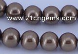 CGL94 10PCS 16 inches 8mm round dyed glass pearl beads wholesale