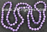 CGN1000 8mm round matte amethyst 108 beads mala necklaces