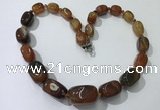 CGN102 20 inches 10*15mm - 20*30mm nuggets agate gemstone necklaces