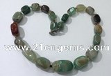 CGN108 20 inches 10*15mm - 20*30mm nuggets agate gemstone necklaces