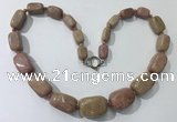 CGN123 22 inches 10*14mm - 20*30mm nuggets rhodochrosite necklaces