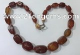 CGN125 22 inches 10*14mm - 20*30mm nuggets red agate necklaces