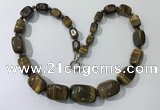 CGN128 22 inches 10*14mm - 20*30mm nuggets yellow tiger eye necklaces