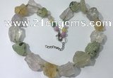 CGN145 19.5 inches 10*14mm - 20*30mm nuggets mixed quartz necklaces