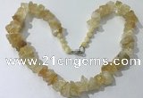 CGN159 18.5 inches 12*16mm - 13*18mm nuggets citrine necklaces