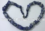 CGN163 18.5 inches 12*16mm - 13*18mm nuggets lapis lazuli necklaces