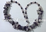 CGN386 23 inches chinese crystal & mixed quartz beaded necklaces