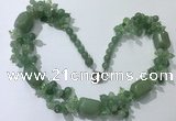 CGN389 23 inches chinese crystal & green aventurine beaded necklaces