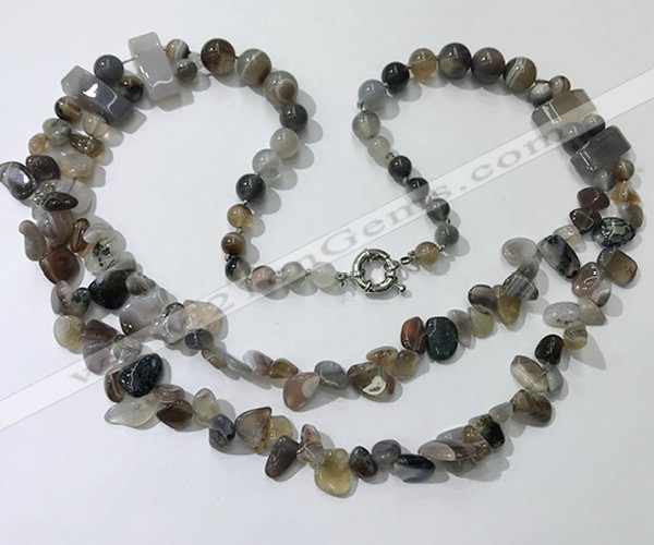 CGN540 27 inches fashion agate gemstone beaded necklaces