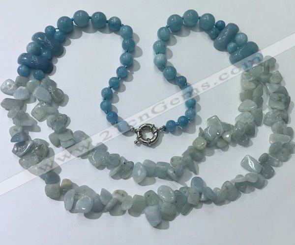 CGN544 27 inches fashion mixed gemstone beaded necklaces