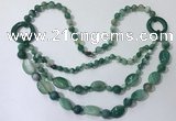 CGN600 23.5 inches striped agate gemstone beaded necklaces