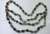 CGN657 22 inches chinese crystal & striped agate beaded necklaces