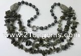 CGN677 22 inches stylish labradorite gemstone beaded necklaces