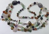 CGN681 23.5 inches chinese crystal & mixed gemstone beaded necklaces