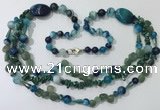 CGN684 23.5 inches chinese crystal & mixed gemstone beaded necklaces