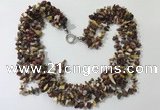 CGN735 19.5 inches stylish 6 rows mookaite chips necklaces