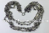 CGN741 19.5 inches stylish 5 rows fluorite chips necklaces