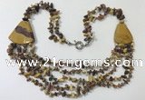 CGN784 23.5 inches stylish mookaite gemstone chips necklaces