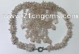 CGN825 20 inches stylish rose quartz statement necklaces