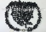 CGN833 20 inches stylish black agate gemstone statement necklaces