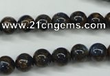 CGO162 15.5 inches 8mm round gold blue color stone beads