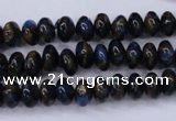 CGO181 15.5 inches 5*8mm rondelle gold blue color stone beads