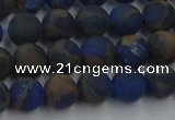 CGO261 15.5 inches 6mm round matte gold multi-color stone beads