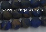 CGO262 15.5 inches 8mm round matte gold multi-color stone beads