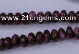 CGO71 15.5 inches 5*8mm rondelle gold red color stone beads
