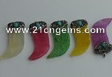 CGP128 25*58mm horn agate gemstone pendants wholesale