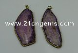 CGP142 30*55mm - 40*65mm freeform agate pendants wholesale