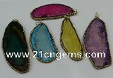 CGP148 30*55mm - 40*65mm freeform agate pendants wholesale