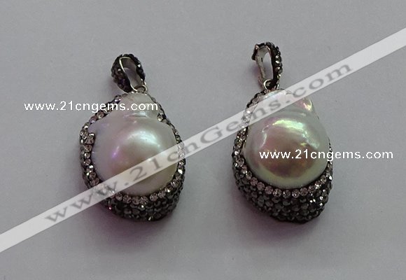 CGP1502 20*28mm - 20*30mm nuggets pearl pendants wholesale