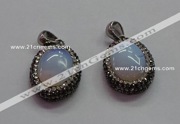 CGP1508 18*25mm oval opal pendants wholesale