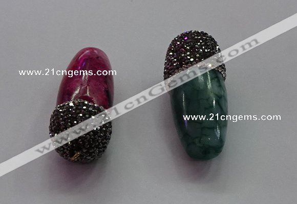 CGP1519 20*44mm agate gemstone pendants wholesale