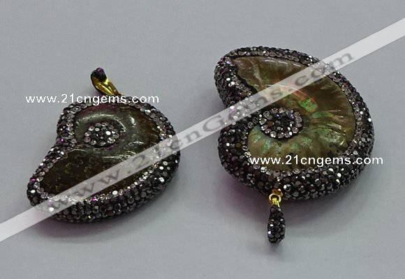 CGP1561 20*28mm - 25*35mm ammonite pendants wholesale