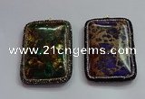 CGP1565 45*65mm rectangle sea sediment jasper pendants