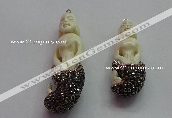 CGP1605 16*48mm - 20*60mm carved ox bone pendants wholesale