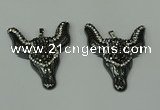 CGP161 40*50mm ox-head hematite gemstone pendants wholesale