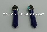 CGP174 10*55mm sticks turquoise gemstone pendants wholesale