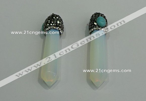 CGP185 10*55mm sticks opal pendants wholesale